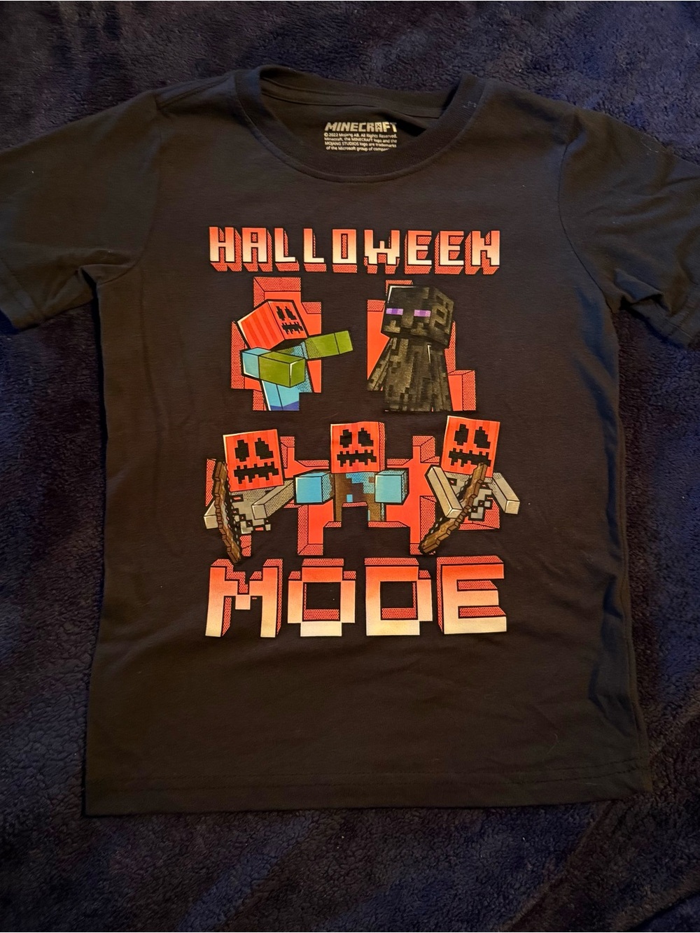 Minecraft Halloween Mode T-shirt, Boys Size 6